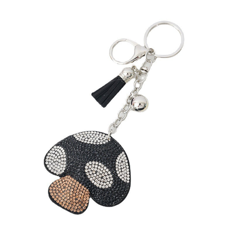 Wholesale Alloy Mushroom Hot Diamond Keychains